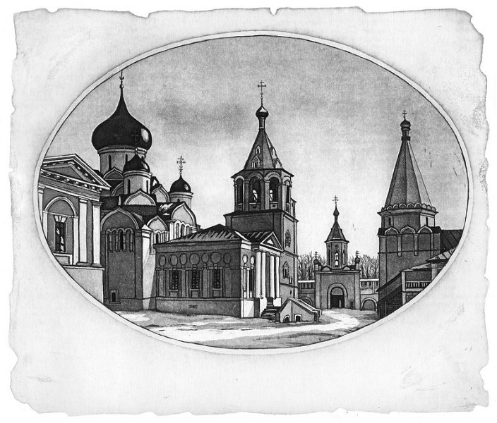 024 Успенский монастырь. Вид на южные Святые ворота и Введенскую церковь 2009–2010