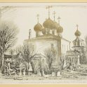 008 Желтиков монастырь Литография 50х60 1988