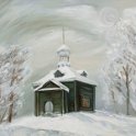 Волговерховье Никольская церковь 50х60