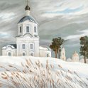 Крестовоздвиженская церковь Белый день 70х80 2011